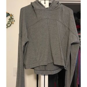 Cropped Lululemon gray sweatshirt